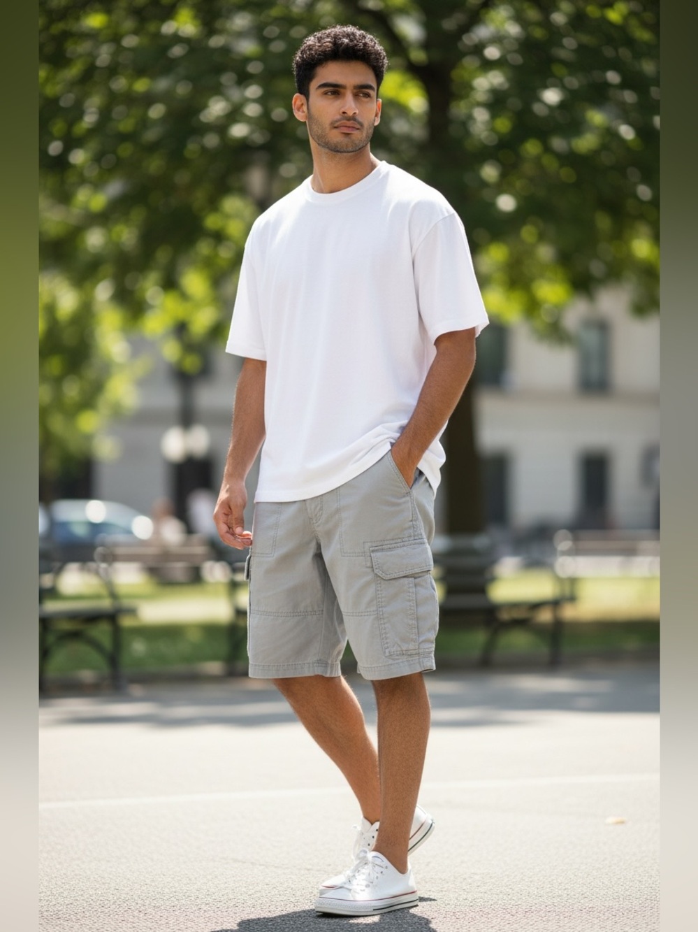 Goodfellow & Co. light blue cargo shorts Size 34" 11”
